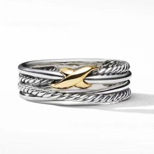 Cross Cross Detail Fashion Ring